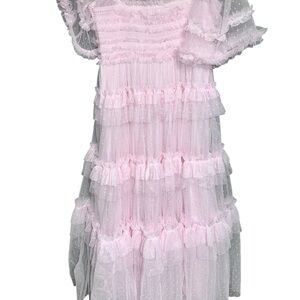Needle & Thread Pink Ruffled Nightgown